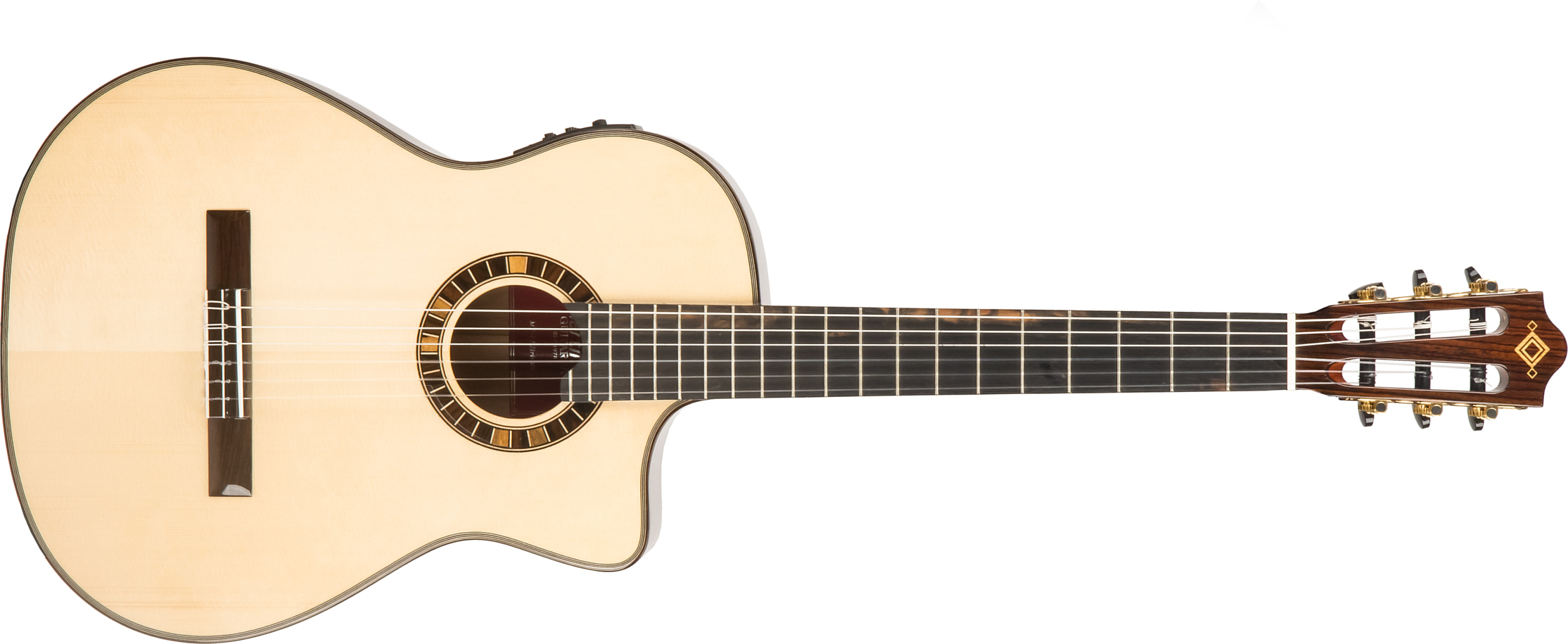 Martinez Mp12-st Crossover 4/4 Cw Epicea Santos Rw + Housse - Natural - Guitare Classique Format 4/4 - Main picture