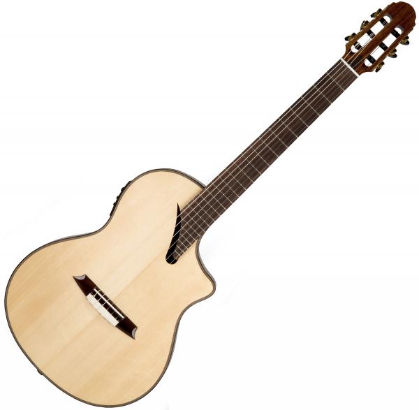Used Zager ZAD-900 MCE/AURA/N Solid Top Acoustic Guitar Natural