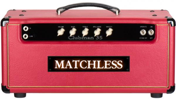 Tête ampli guitare électrique Matchless Clubman 35 Head - Red/Silver