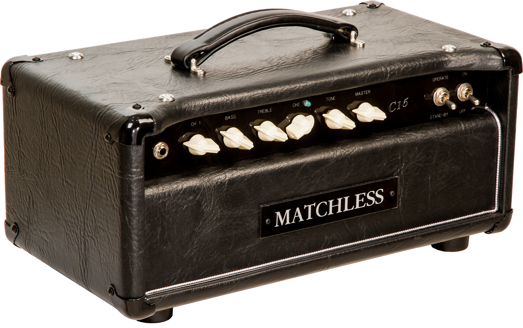 Matchless C-15 Head 15w Black/silver - Ampli Guitare Électrique TÊte / PÉdale - Main picture