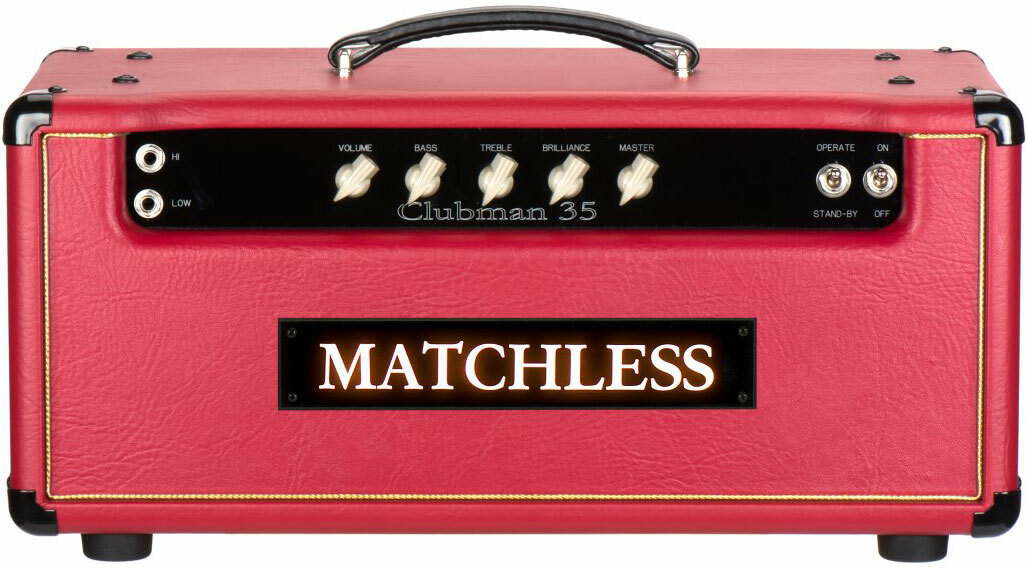Matchless Clubman 35 Head 35w Red/silver - Ampli Guitare Électrique TÊte / PÉdale - Main picture