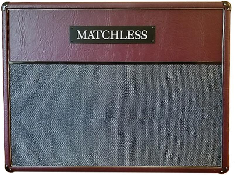 Baffle ampli guitare électrique Matchless ESD212 Cabinet Burgundy/Silver