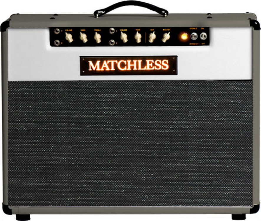 Matchless Spitfire 15 112 Reverb 15w 1x12 Dark Gray/silver - Ampli Guitare Électrique Combo - Main picture