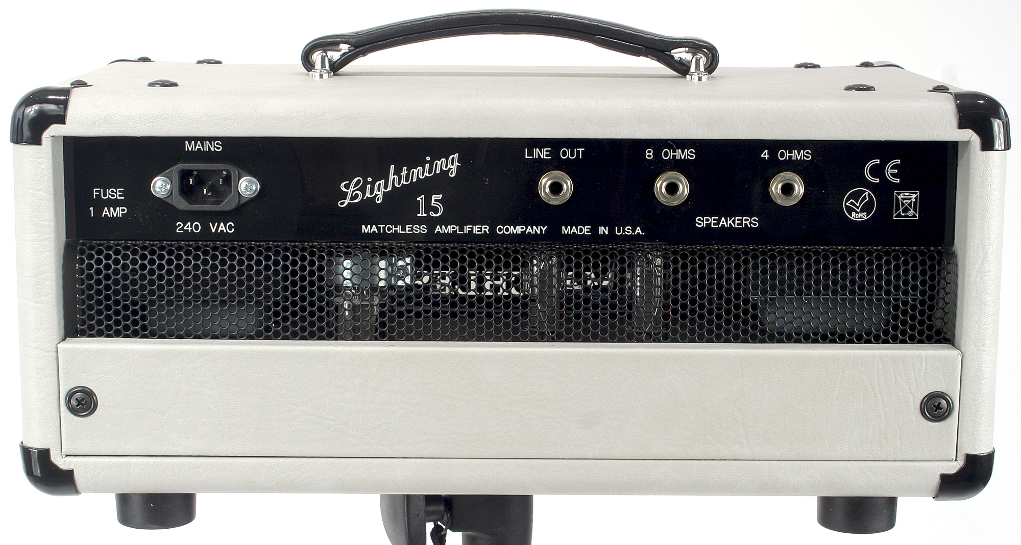 Matchless Lightning 15 Head 15w Light Gray - Ampli Guitare Électrique TÊte / PÉdale - Variation 1