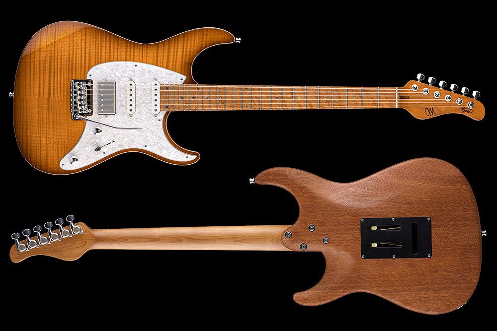Mayones Guitars Aquila Fm 6 Hss Trem Mn - 2-tone Sunburst - Guitare Électrique Forme Str - Variation 1