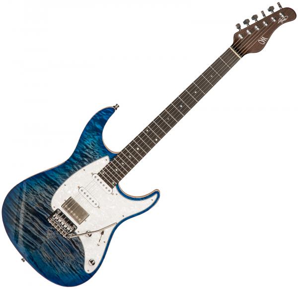 Guitare électrique solid body Mayones guitars Aquila QM 6 (B-Stock, #AQ2004049) - Lagoon burst
