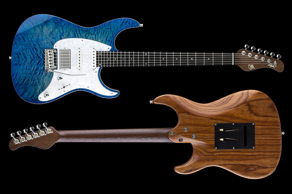 Mayones Guitars Aquila Qm 6 Hss Trem Eb - Lagoon Burst - Guitare Électrique Forme Str - Variation 1