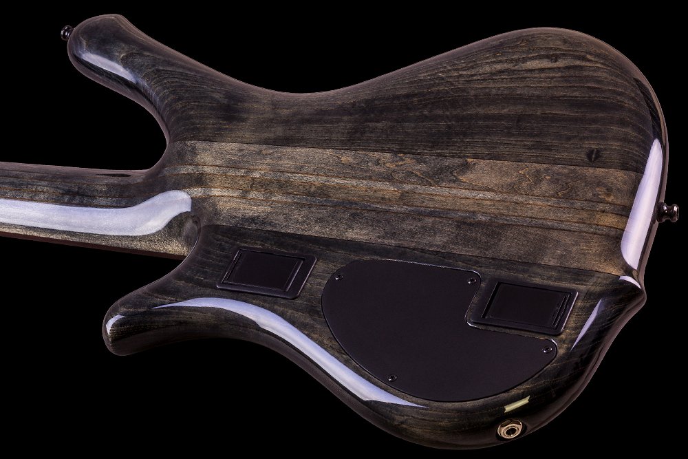 Mayones Guitars Comodous 5 Ash Eye Poplar Aguilar Pf - Liquid Black - Basse Électrique Solid Body - Variation 4