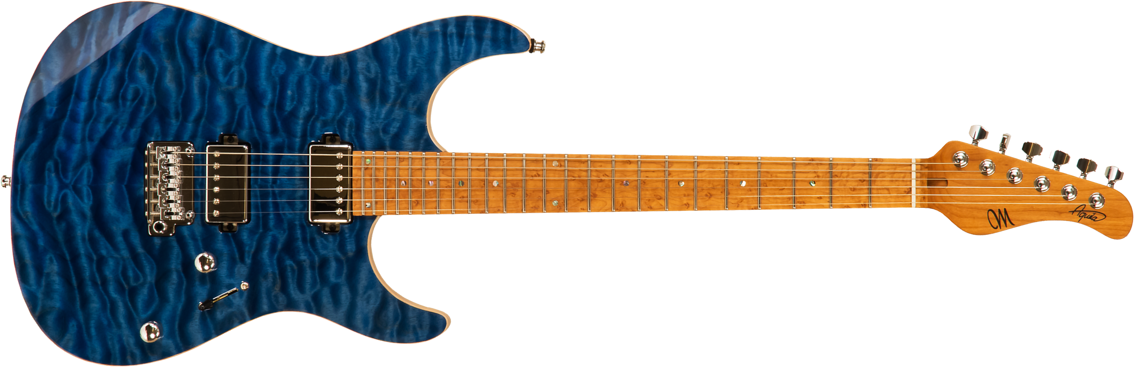 Mayones Guitars Aquila Elite S 6 40th Anniversary 2h Trem Mn #aq2204194 - Trans Blue Gloss - Guitare Électrique Forme Str - Main picture