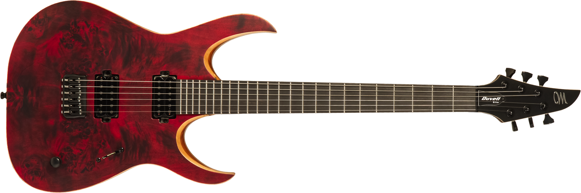 Mayones Guitars Duvell Elite 6 2h Bare Knuckle Ht Eb #df2301294 - Trans Dirty Red Satine - Guitare Électrique MÉtal - Main picture