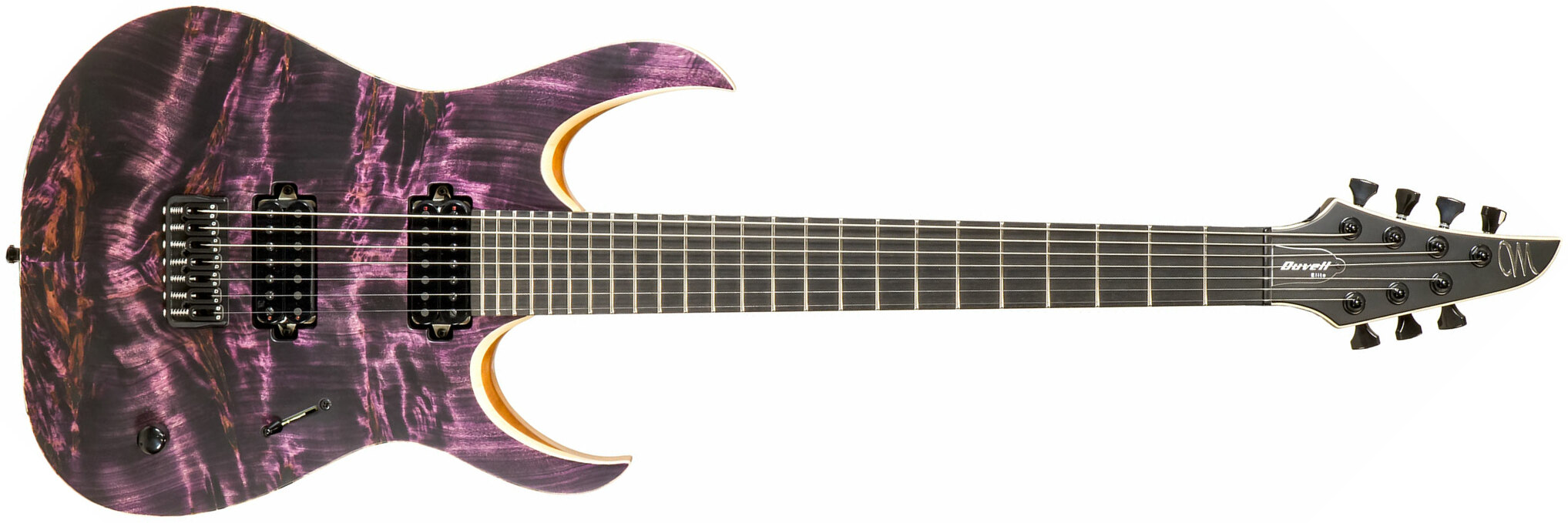 Mayones Guitars Duvell Elite 7c 2h Seymour Duncan Ht Eb #df2009194 - Dirty Purple - Guitare Électrique 7 Cordes - Main picture