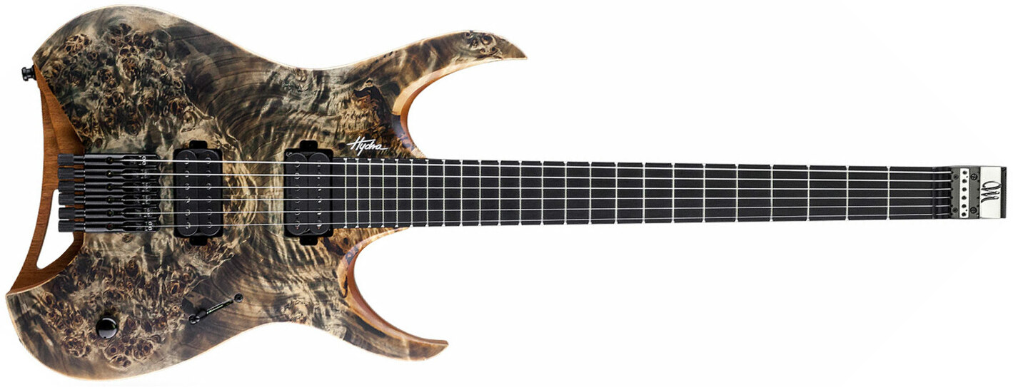 Mayones Guitars Hydra Elite 6 Hh Seymour Duncan Ht Eb - Trans Graphite Satin - Guitare Électrique MÉtal - Main picture