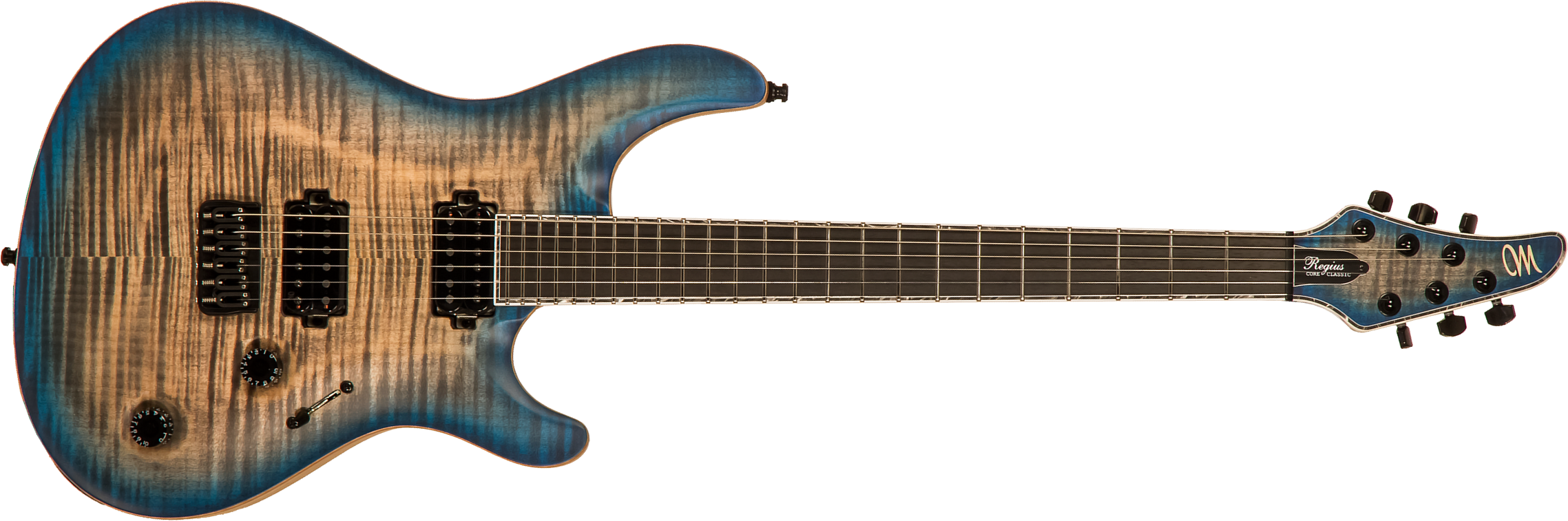 Mayones Guitars Regius Core Classic 6 Ash 2h Tko Eb #rf2204447 - Jean Black 2-tone Blue Sunburst Satine - Guitare Électrique Double Cut - Main picture