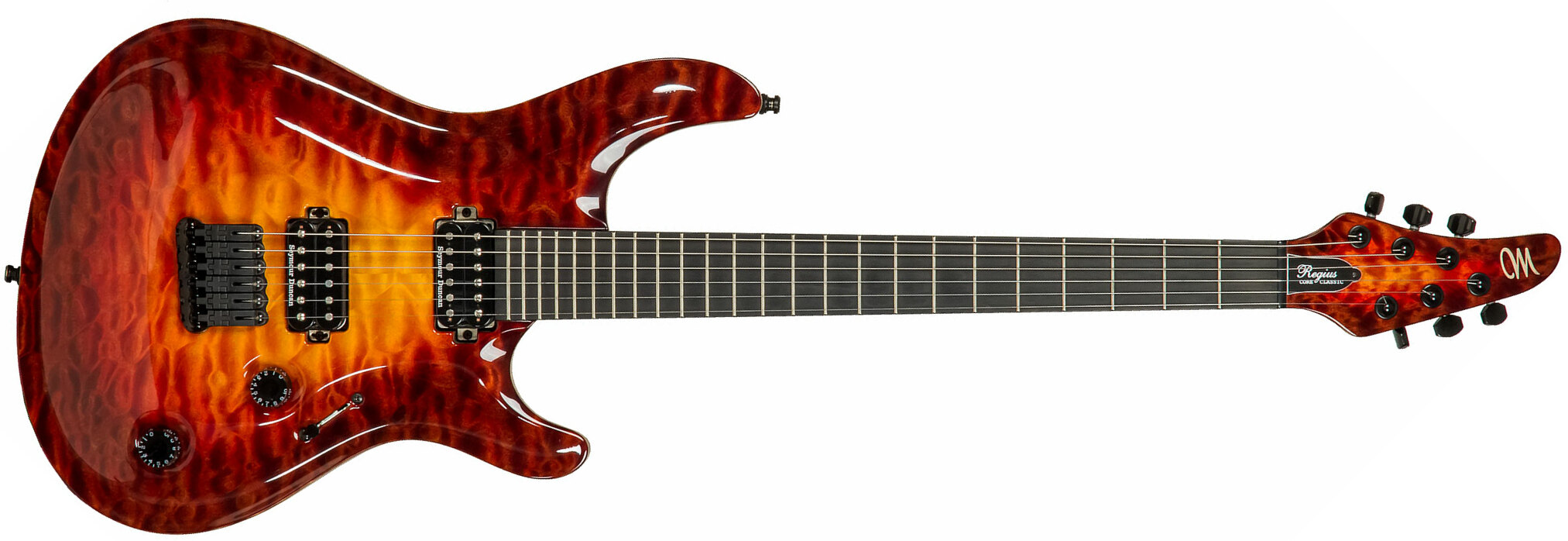 Mayones Guitars Regius Core Classic 6 Mahogany Hh Seymour Duncan Ht Eb - 3-tone Sunburst - Guitare Électrique Double Cut - Main picture