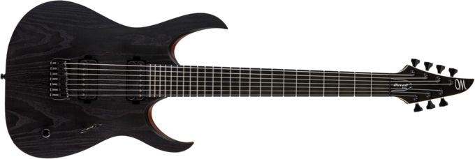 Mayones guitars Duvell Elite Gothic 7 (Seymour Duncan) - Monolith black matt