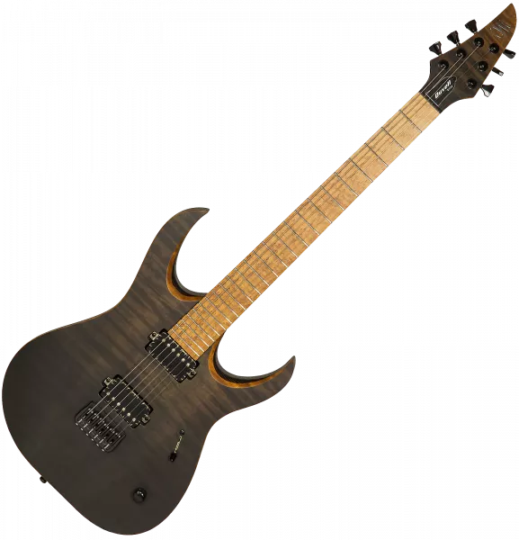Guitare électrique solid body Mayones guitars Duvell Elite 6 #DF2106534 - Trans jeans black horizon