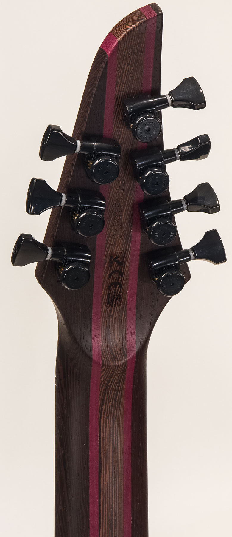 Mayones Guitars Duvell Elite V-frets 7c Multiscale 2h Bare Knuckle Ht Eb - Dirty Purple Blue Burst - Guitare Électrique Multi-scale - Variation 5