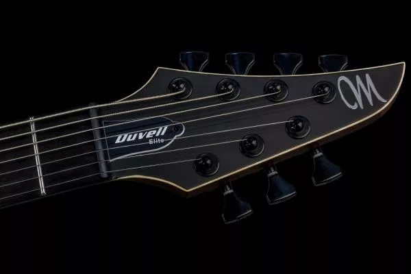 Guitare électrique solid body Mayones guitars Duvell Elite Gothic 7 (Seymour Duncan) - monolith black matt