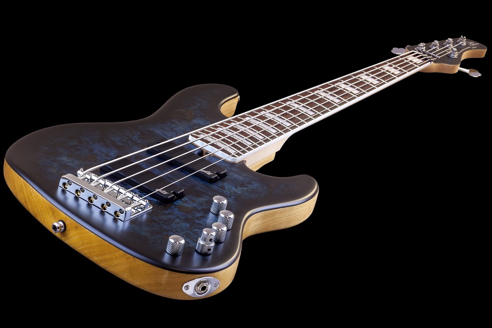 Mayones Guitars Federico Malaman Jabba Mala 5 Pf - Dirty Blue Burst - Basse Électrique Solid Body - Variation 1