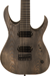 Guitare électrique 7 cordes Mayones guitars Duvell Elite Gothic 7 40th Anniversary #DF2205923 - Antique black satin