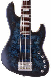 Basse électrique solid body Mayones guitars Federico Malaman Jabba Mala 5 - Dirty blue burst