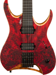 Guitare électrique métal Mayones guitars Hydra Elite 6 #HF2008335 - Dirty red satin