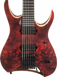 Guitare électrique 7 cordes Mayones guitars Hydra Elite 7 (Seymour Duncan) - Dirty red satin