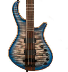 Basse électrique solid body Mayones guitars Patriot Classic 4 (Aguilar, RW) - Jeans blue flamed maple