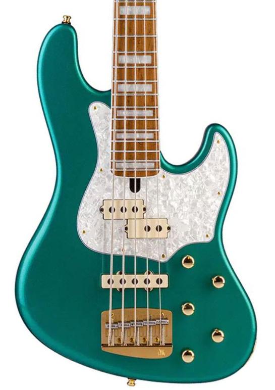 Basse électrique solid body Mayones guitars Hadrien Feraud Jabba HF 5-String - Sherwood green metallic