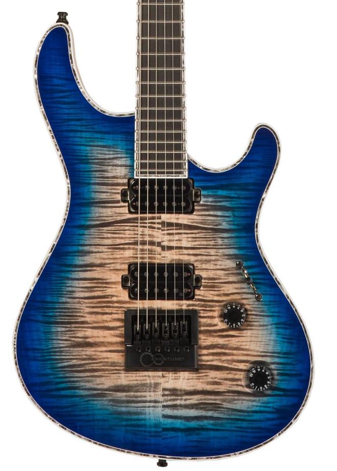 Guitare électrique métal Mayones guitars Regius 4Ever 6 #RP2309275 - Jeans Black 3-Tone Blue Burst Gloss