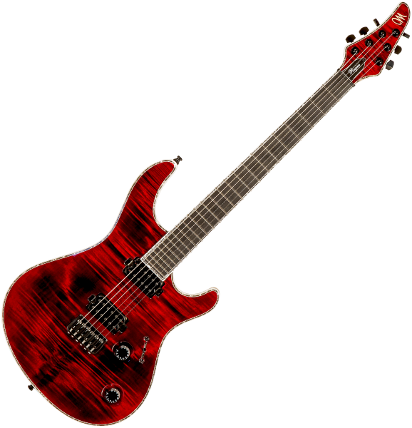Mayones guitars Regius 6 Ash #RF2203440 - dirty red burst E 