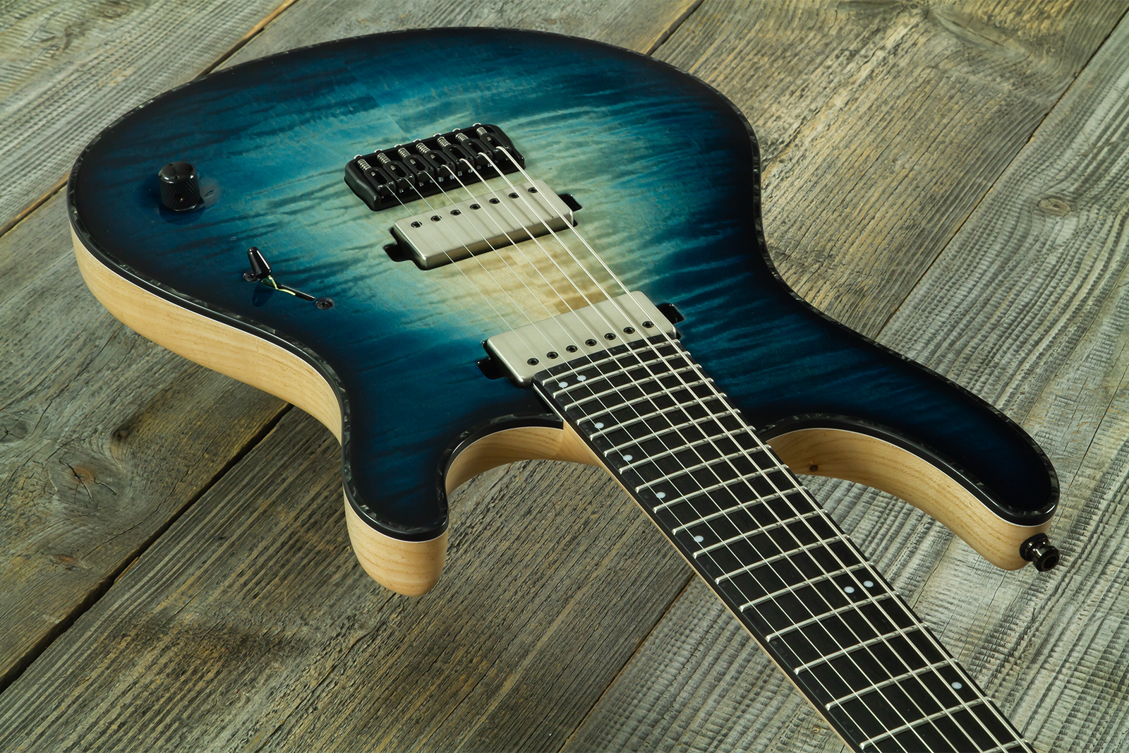 Mayones Guitars Regius 7c 2h Velvetrone Ht Eb #rf2510186 - Turquoise Iris - Guitare Électrique Baryton - Variation 2