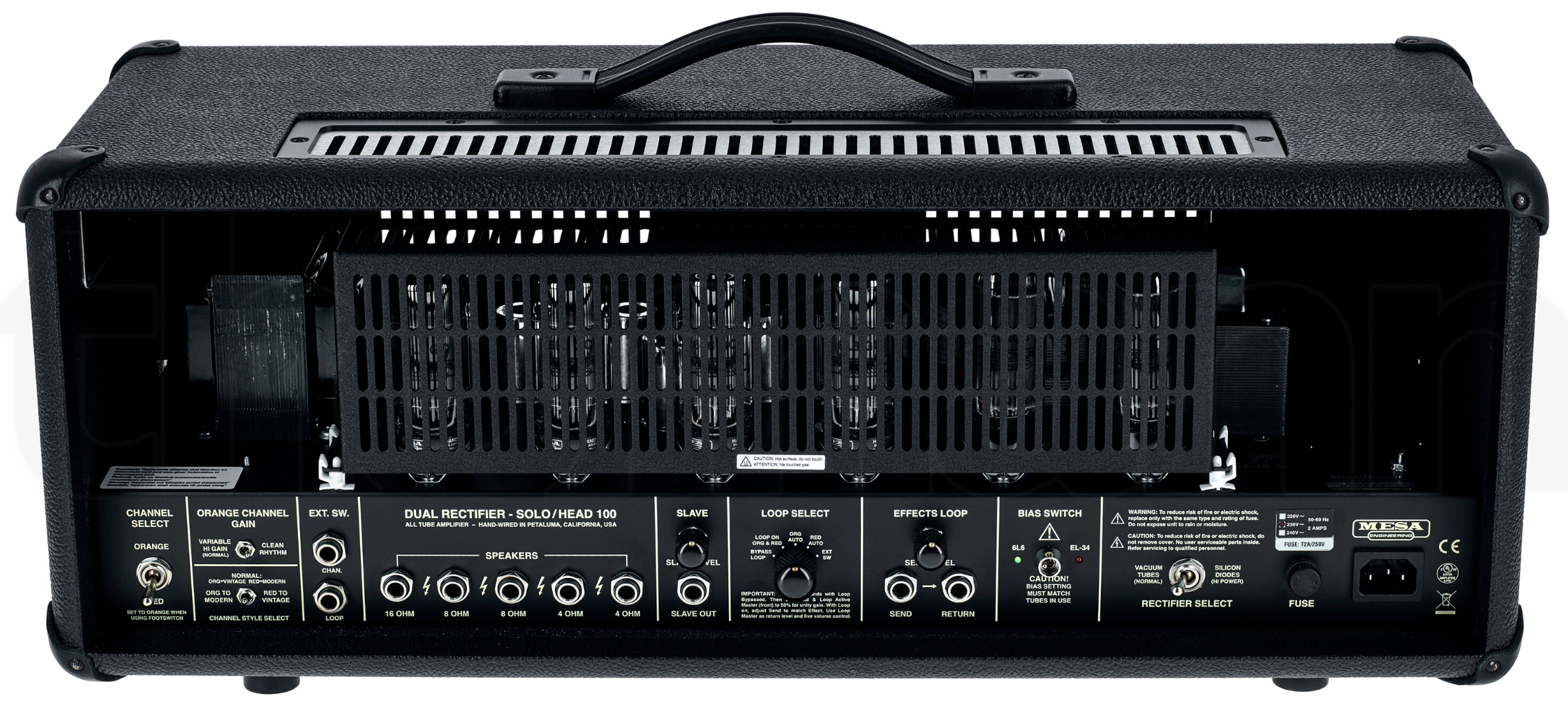 Mesa Boogie 90s Dual Rectifier Standard Head 100w 6l6 Black Bronco - Ampli Guitare Électrique TÊte / PÉdale - Variation 3