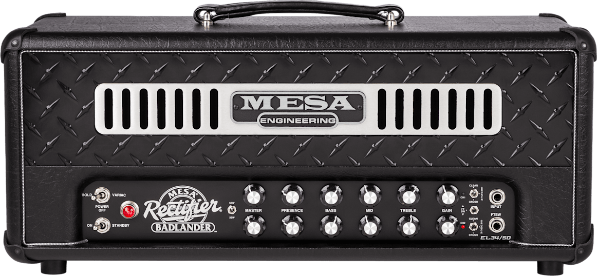 Mesa Boogie Badlander 50 Head 20/50w El34 Black Taurus - Ampli Guitare Électrique TÊte / PÉdale - Main picture
