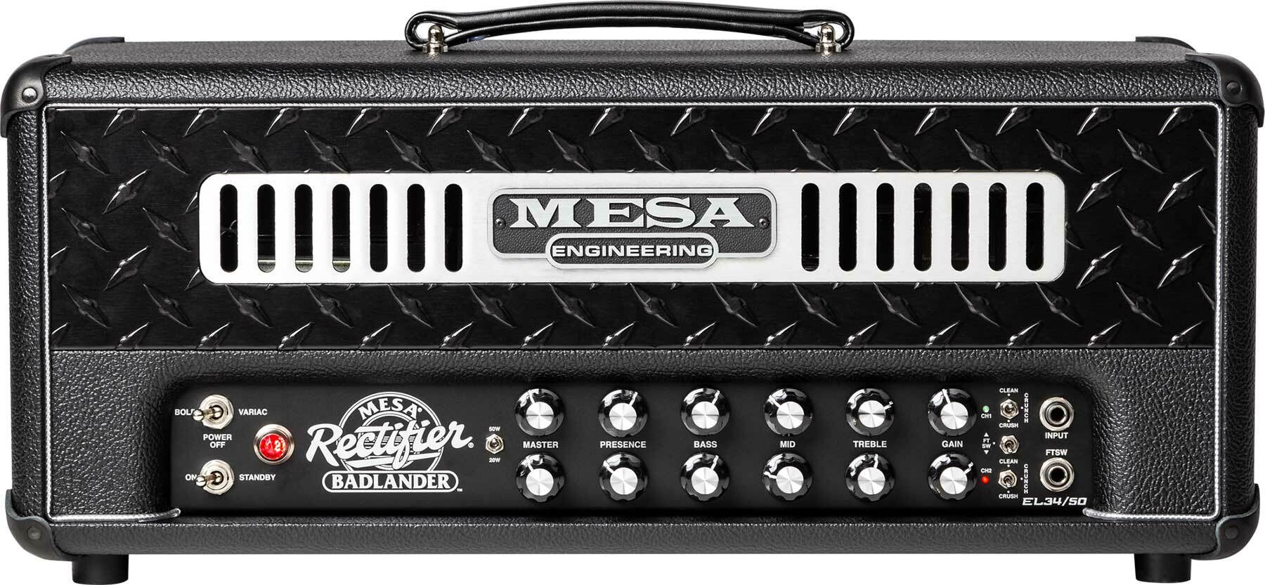 Mesa Boogie Badlander 50 Head 25/50w El34 Black Bronco - Ampli Guitare Électrique TÊte / PÉdale - Main picture