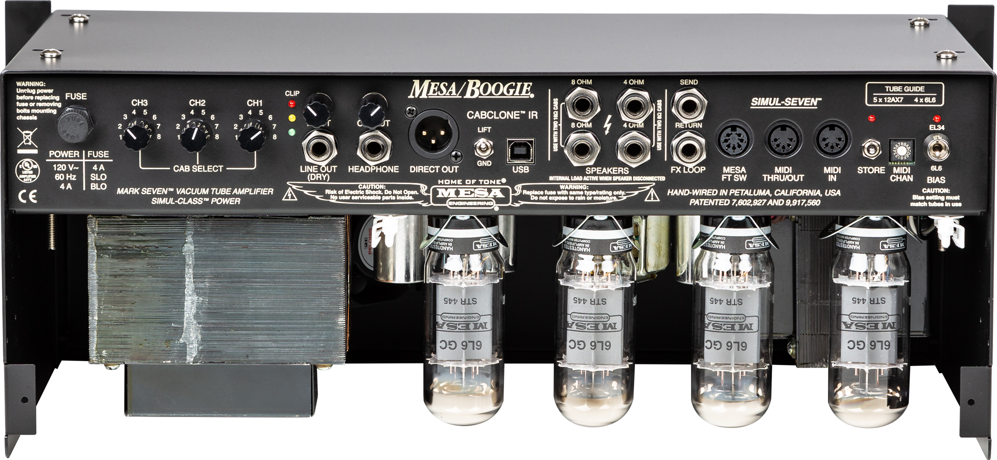 Mesa Boogie Mark Vii Rackmount Head 25/45/90w 6l6 Black - Ampli Guitare Électrique TÊte / PÉdale - Variation 2