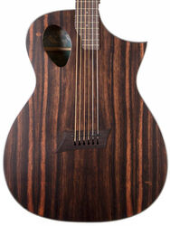 Guitare folk Michael kelly Forte Port Exotic Java Ebony - Natural satin