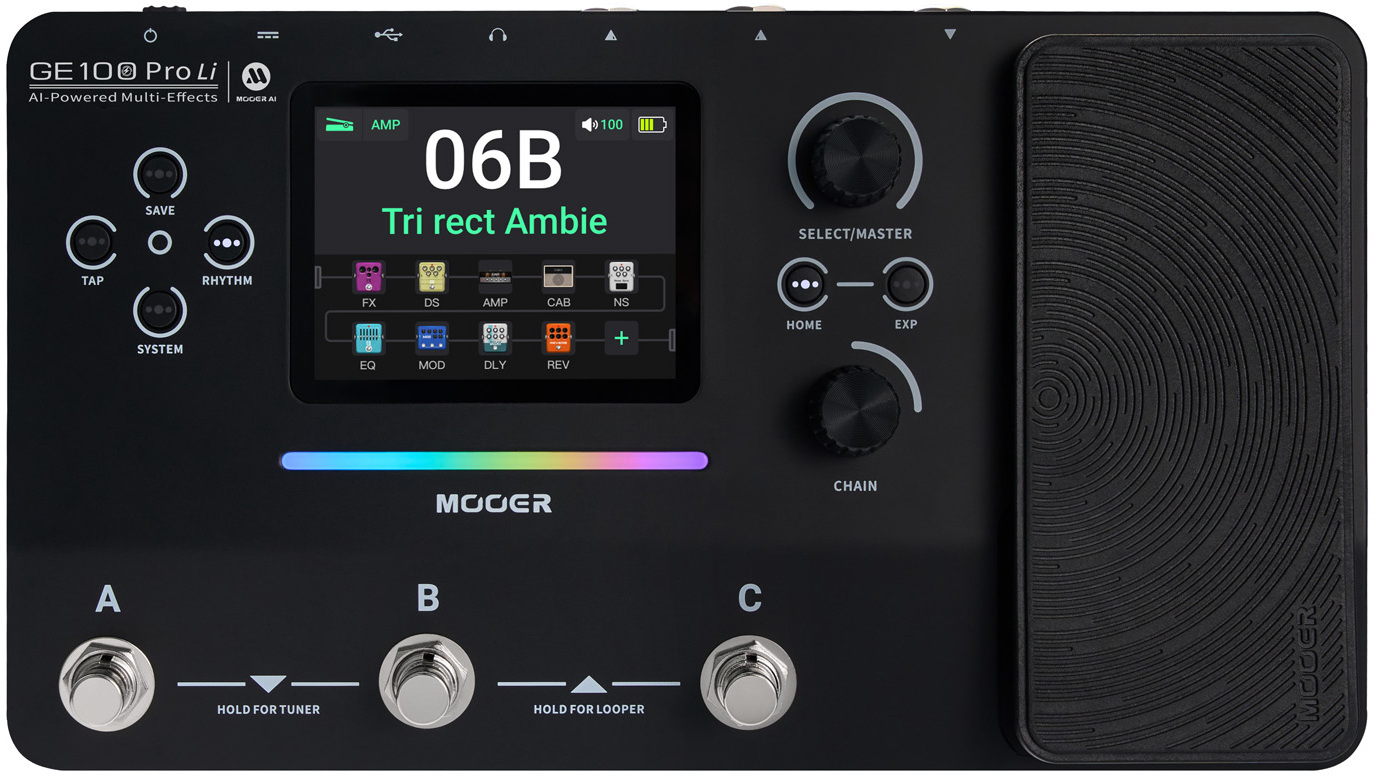 Mooer Ge100 Pro Li - Multi Effet Guitare Électrique - Main picture