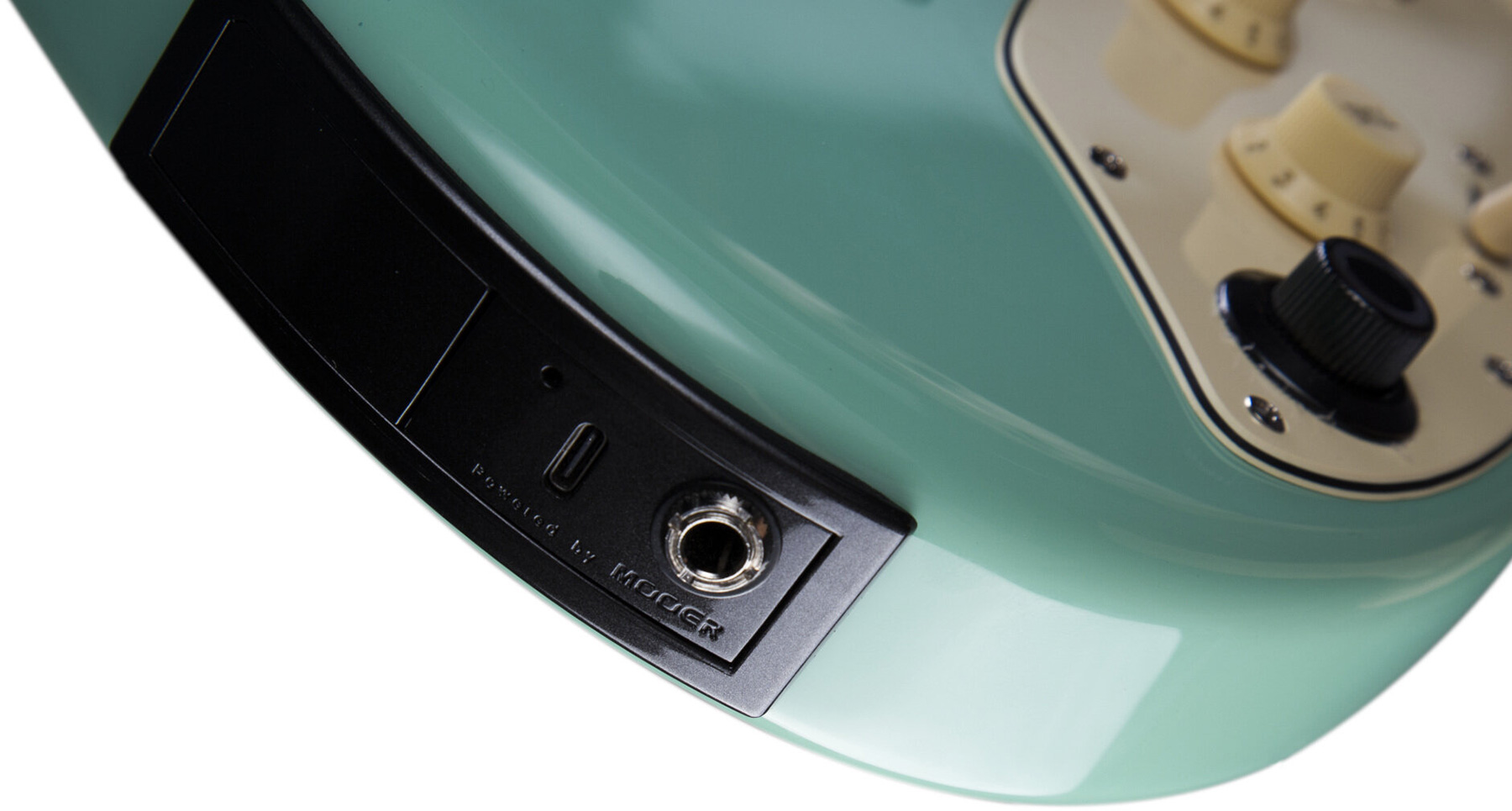 Mooer Gtrs P800 Pro Intelligent Guitar Hss Trem Rw - Mint Green - Guitare Électrique ModÉlisation & Midi - Variation 3