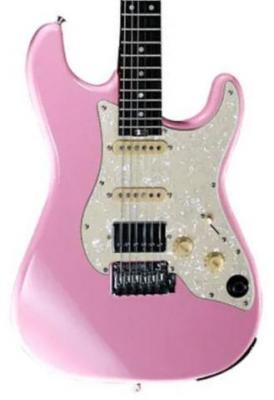 Guitare électrique modélisation & midi Mooer GTRS S800 Intelligent Guitar - Shell pink