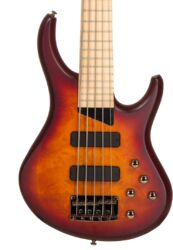 Basse électrique solid body Mtd Kingston KZX5MP 5-String - Dark cherry burst