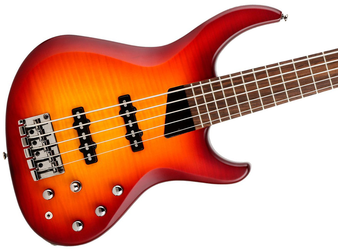 Mtd Saragota Deluxe Ksdx5mn-dcb Kingston 5c Active Lau - Deep Cherry Burst - Basse Électrique Solid Body - Variation 1