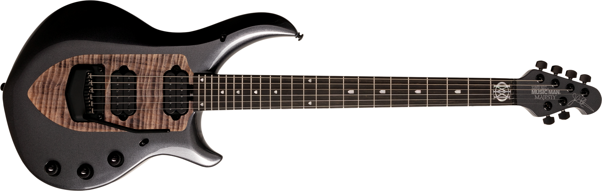 Music Man John Petrucci Majesty 6 Signature 2h Dimarzio Piezo Trem - Smoked Pearl - Guitare Électrique MÉtal - Main picture