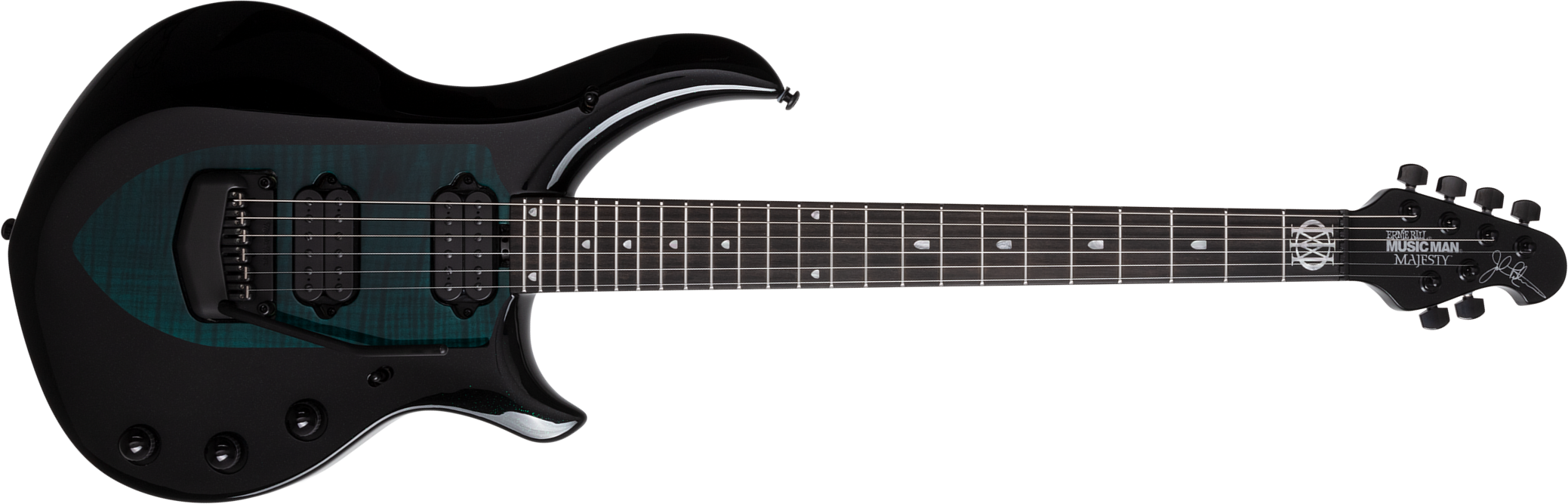 Music Man John Petrucci Majesty 6 Signature 2h Dimarzio Piezo Trem Eb - Emerald Sky - Guitare Électrique Signature - Main picture