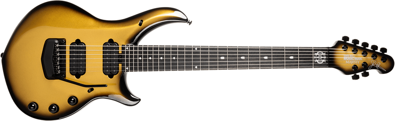 Music Man John Petrucci Majesty 7c Signature 2h Dimarzio Piezo Trem Eb +etui - Gold Eclipse - Guitare Électrique Signature - Main picture