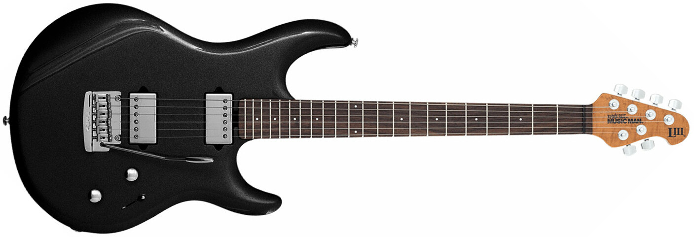 Music Man Steve Lukather Luke Iii 3 Hh Signature Trem Rw - Black - Guitare Électrique Forme Str - Main picture