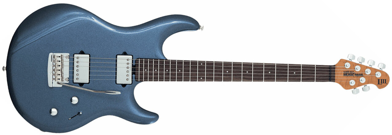 Music Man Steve Lukather Luke Iii 3 Hh Signature Trem Rw - Bodhi Blue - Guitare Électrique Forme Str - Main picture