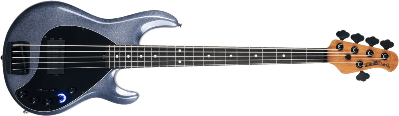 Music Man Stingray Darkray 5c H Active Eb +housse - Starry Night - Basse Électrique Solid Body - Main picture