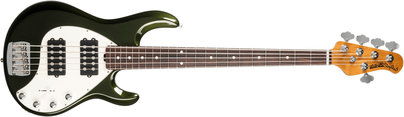 Music Man Stingray Special Hh 5c Active Rw +housse - Fallout Green - Basse Électrique Solid Body - Main picture