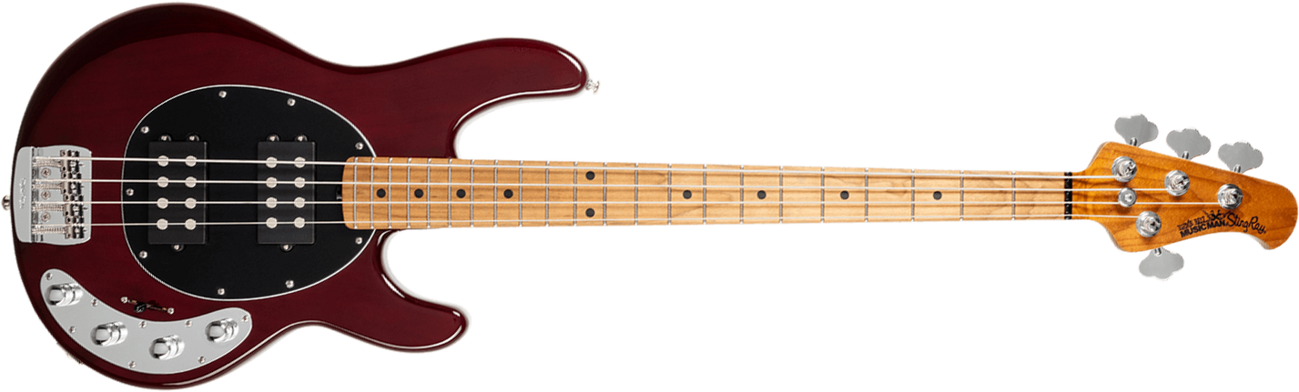 Music Man Stingray Special Hh Active Mn +housse - Translucent Oxblood - Basse Électrique Solid Body - Main picture